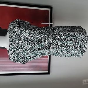 NWT Susana Monaco Geometric Print Dress, Size 4, Color Black/Green/Cream